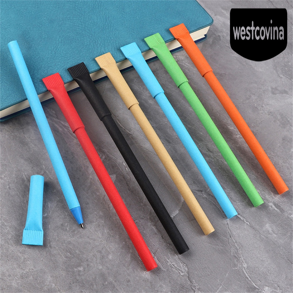 Phương Tây✎Set 10 Vỏ Bút Bi 0.7mm Bằng Giấy Tự Nhiên Thân Thiện Với Môi Trường