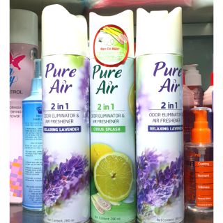 Nước xịt phòng Pure Air hương Lavender, hoa hồng, chanh chai 280ml