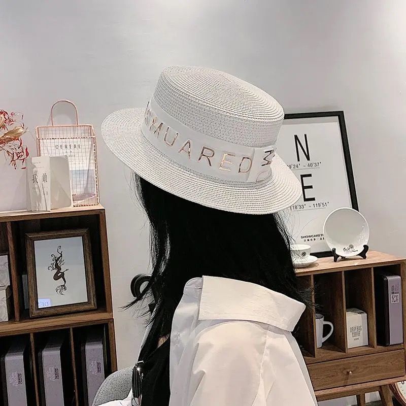 Nón Cối Rộng Vành Chống Tia Uv Màu Trắng Thời Trang Đi Biển Mùa Hè Cho Nữ