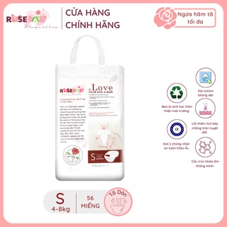 Thùng Bỉm Dán ROSE BABY Size S (168 miếng)