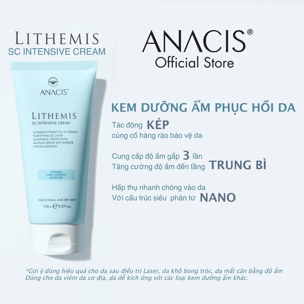 Kem dưỡng ẩm Lithemis SC Intensive Cream thương hiệu Anacis 50ml