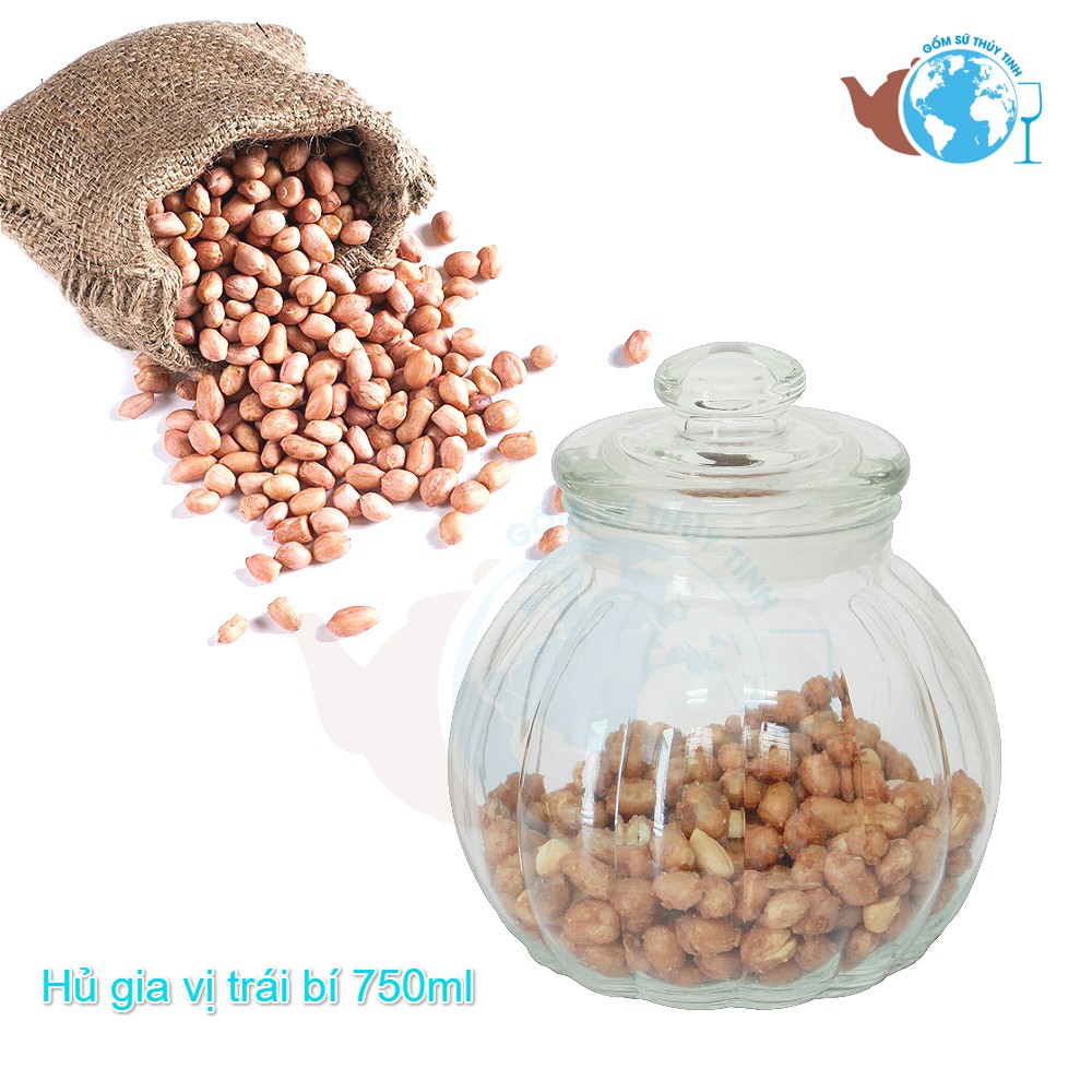 Hũ thủy tinh lọ gia bị 750ml trái bí nắp thủy tinh | BigBuy360 - bigbuy360.vn