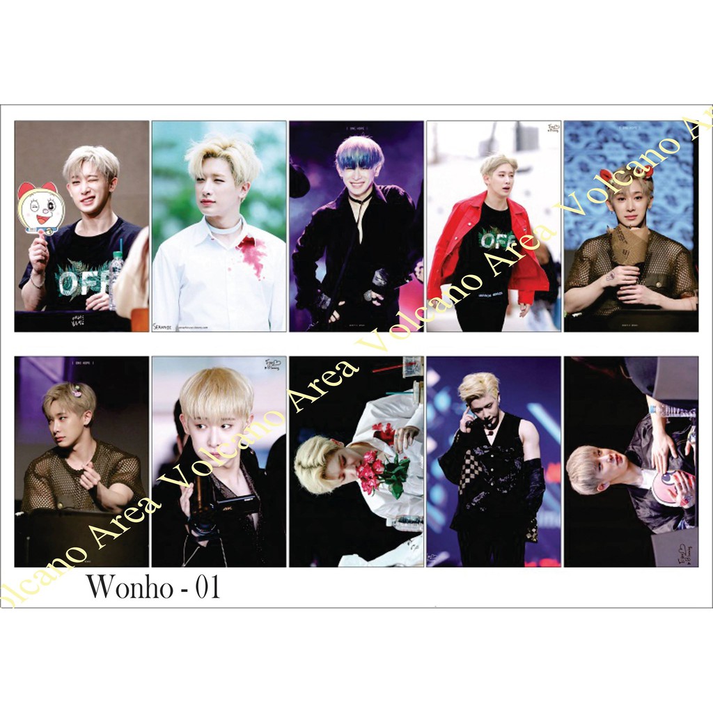 [Monsta X] Set Sticker Wonho - 3 mẫu (có nhiều mẫu hình dán Kpop)