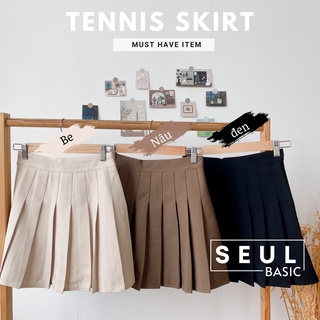 Chân váy Tennis nữ 3 màu be đen nâu | TV1351