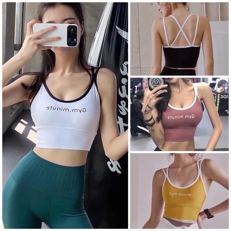 ÁO BRA TẬP GYM YOGA NỮ, BRA GYM.MINUTE VẢI THUN COTTON CAO CẤP