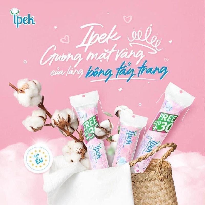 Bông tẩy trang IPEK 150 Miếng (Thổ Nhĩ Kì)