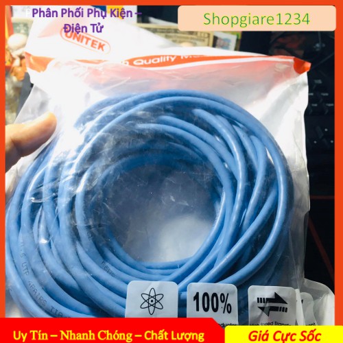 Cáp Mạng Cat6 UNITEK 10M/ 15M YC814ABL đúc sẵn 2 đầu liền dây