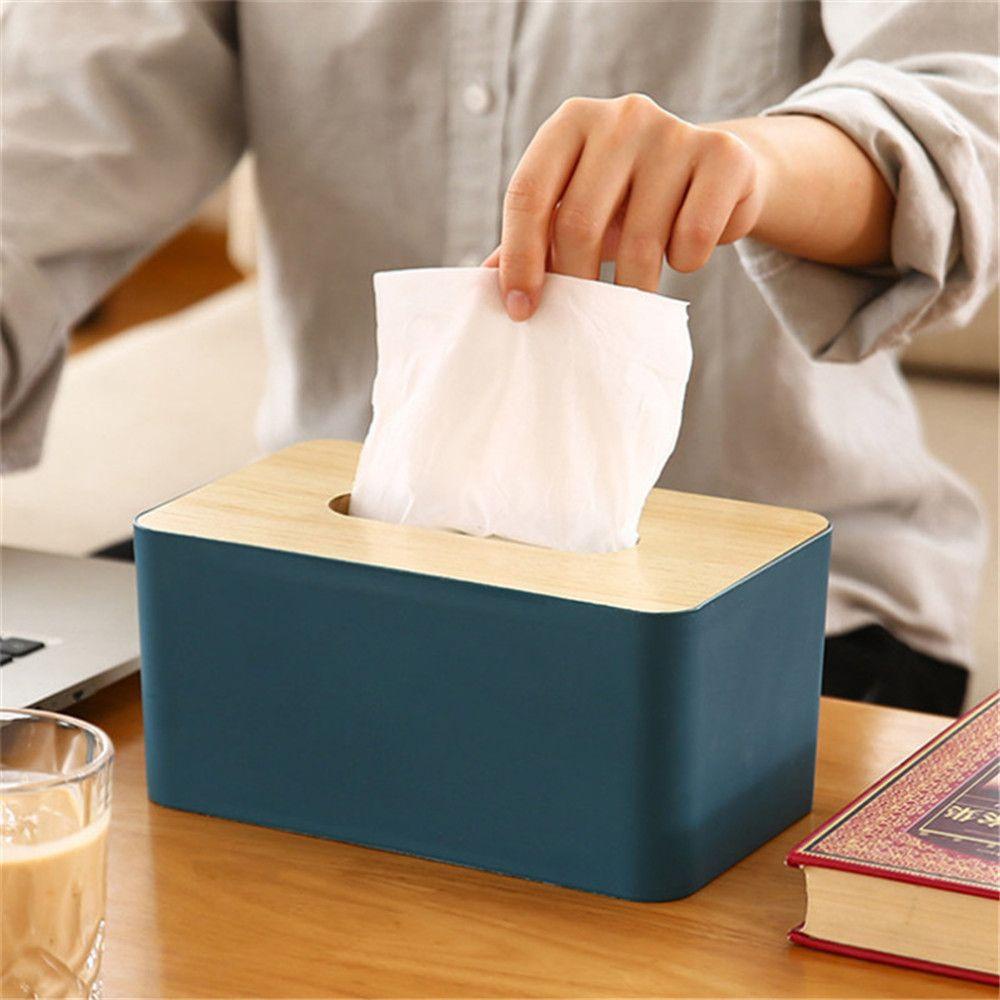 Hộp Gỗ Đựng Khăn Giấy Họa Tiết Hoạt Hình Dễ Thương Ốp