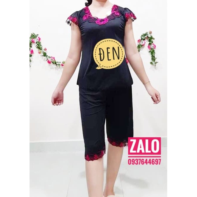 đồ bộ lửng thun lạnh ren cổ | BigBuy360 - bigbuy360.vn