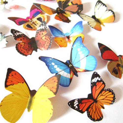 Set 24 hình bướm 3D dán tường
