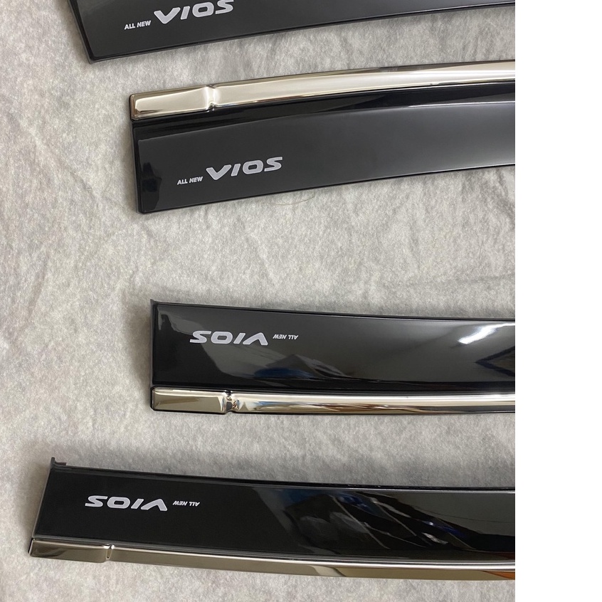 VÈ CHE MƯA CHỈ INOX CAO CẤP XE TOYOTA VIOS 2014 - 2015 - 2016 - 2017