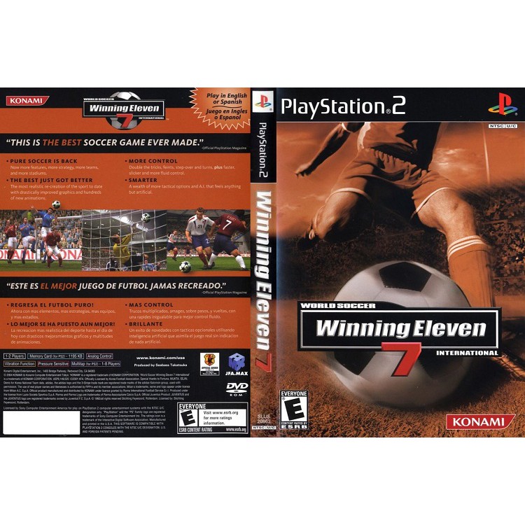 WORLD SOCCER WINNING ELEVEN 7 INTERNATIONAL [PS2 US: DVD5 1 Disc]