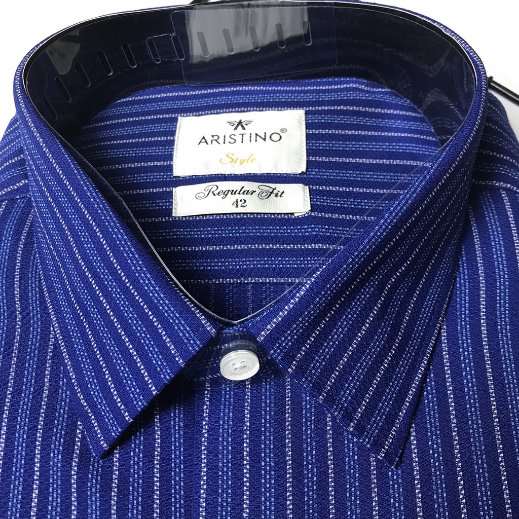 Áo sơ mi dài tay Aristino sợi sồi kháng khuẩn ,tà lượn trẻ trung from rộng ALS55708