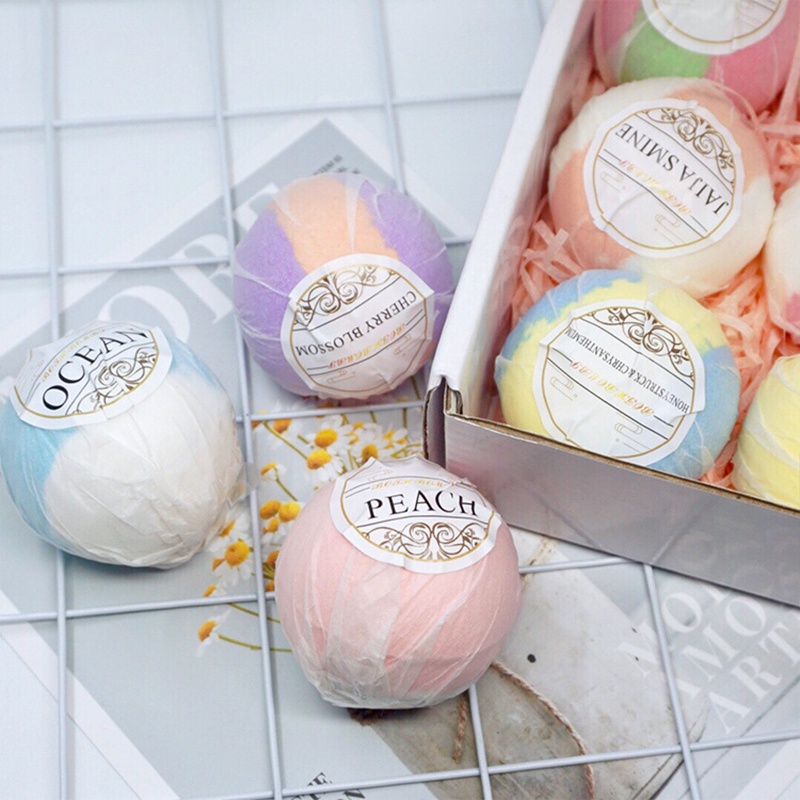 Set 12 bom tắm làm quà tặng sinh nhật thủ công tự nhiên lấp lánh cho nữ