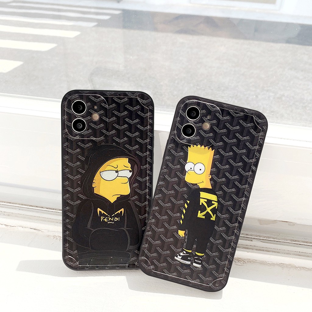 Ốp lưng iphone Cool Simpson bóng cạnh vuông 6/6plus/6s/6splus/7/7plus/8/8plus/x/xr/xs/11/12/13/pro/max/plus/promax