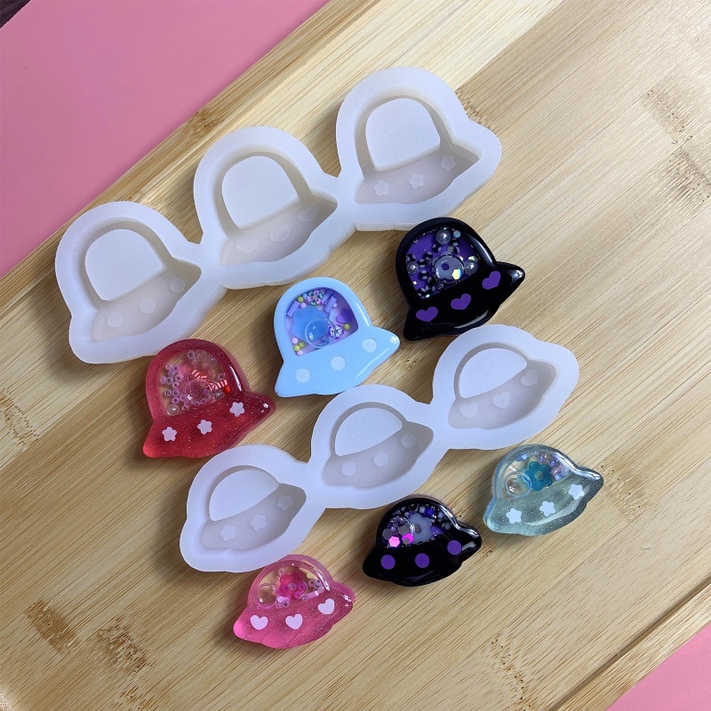 Khuôn Silicone Làm Móc Khóa / Trang Sức Thủ Công Hình Tàu Không Gian