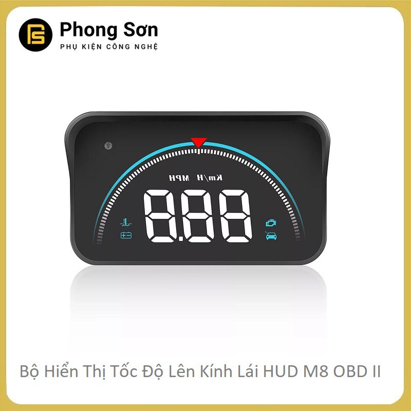 Bộ hiển thị tốc độ trên kính lái  HUD M8 - OBD2 cho  Xe Hơi -BH 06 Tháng