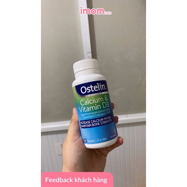 Canxi bầu Ostelin Úc 130 viên - Bổ sung Calcium &amp; Vitamin D3 cho mẹ bầu - OST130