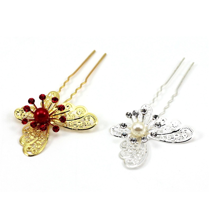 Trâm Cài Tóc Hình Bướm Đính Đá Lấp Lánh Sang Trọng