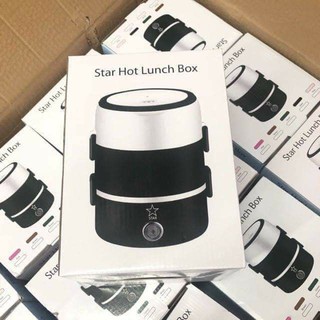 Hộp cơm cắm điện giữ nhiệt 2 tầng inox 304 cao cấp giúp hâm nóng thức ăn tiện dụng