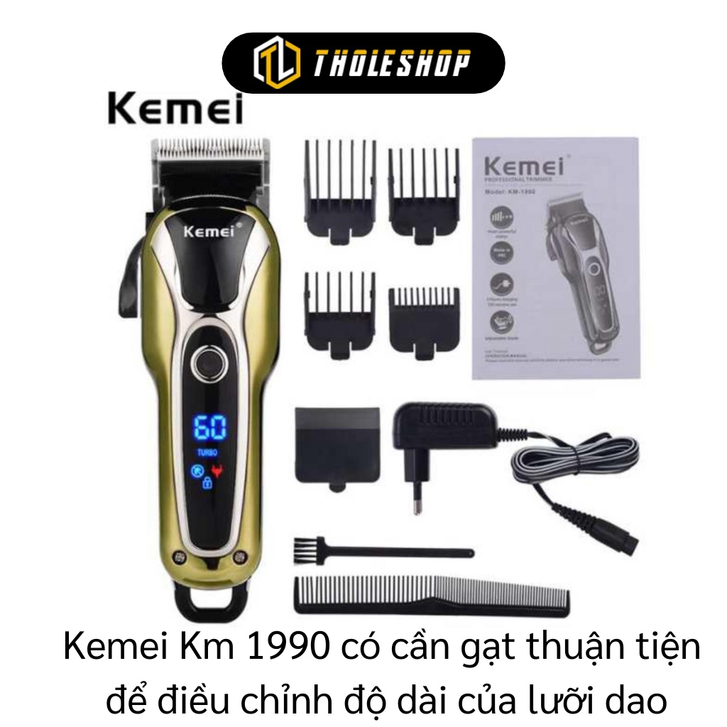 Máy Cắt Tóc - Tông Đơ Cắt Tóc Kemei KM - 1990 Cao Cấp, Động Cơ Mạnh Mẽ 6112