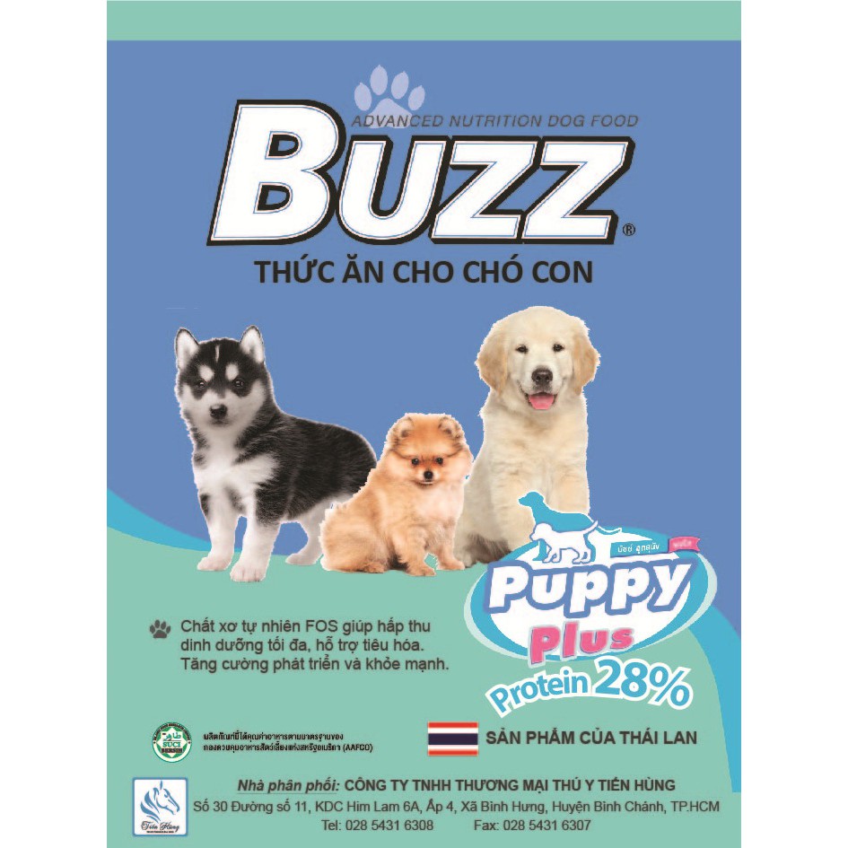 [Hà Nội] THỨC ĂN CHÓ CON BUZZ PUPPY PLUS 1KG - Chính Hãng