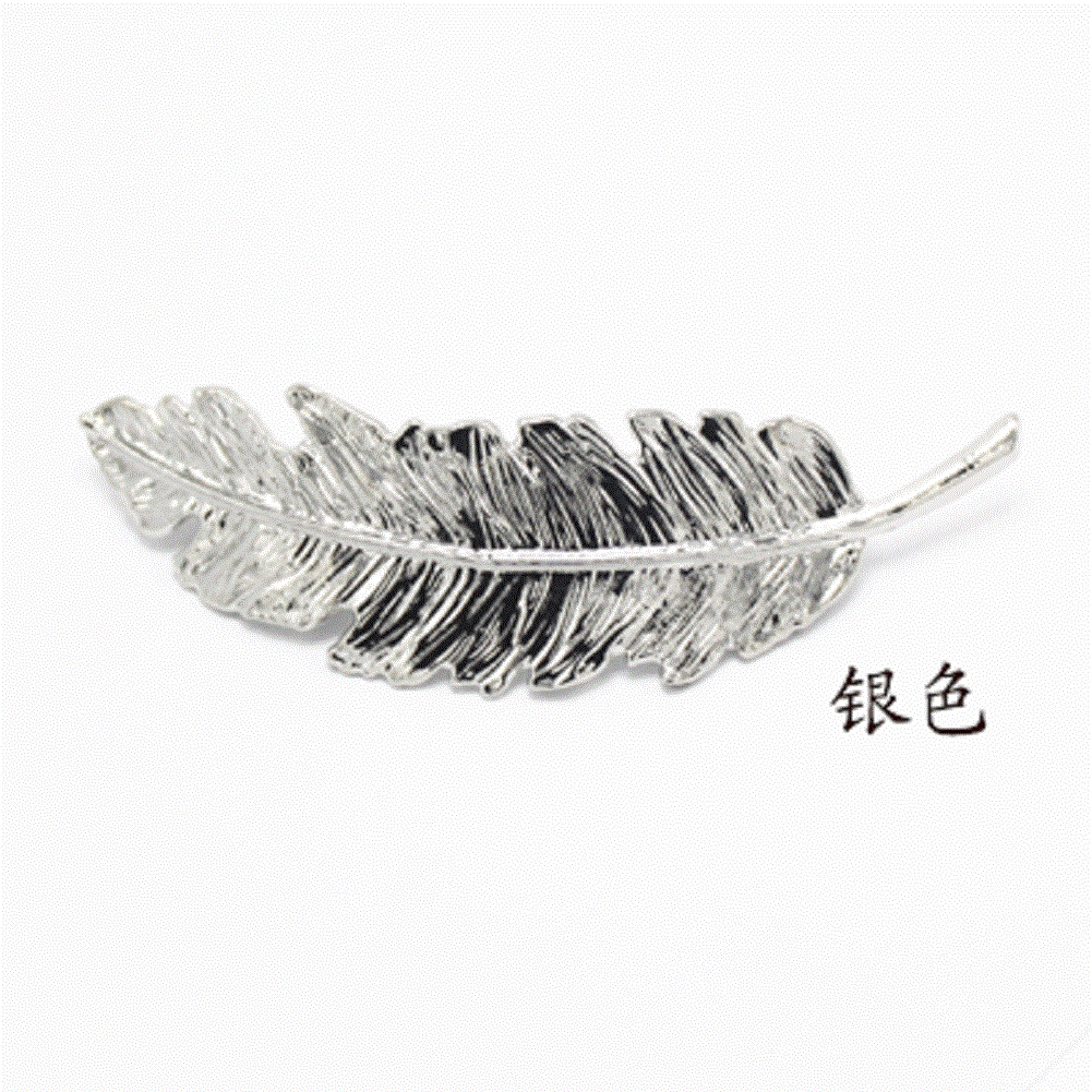 ♬MG♪-Hot fashion Feather Women Leaf Feather Hair Clip Hairpin Barrette Bobby Pin Hair Accessories