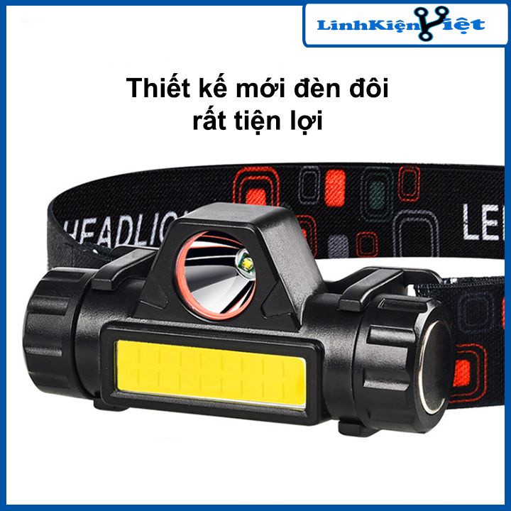 Đèn pin đội đầu mini L1898 siêu sáng 3 chức năng chống nước