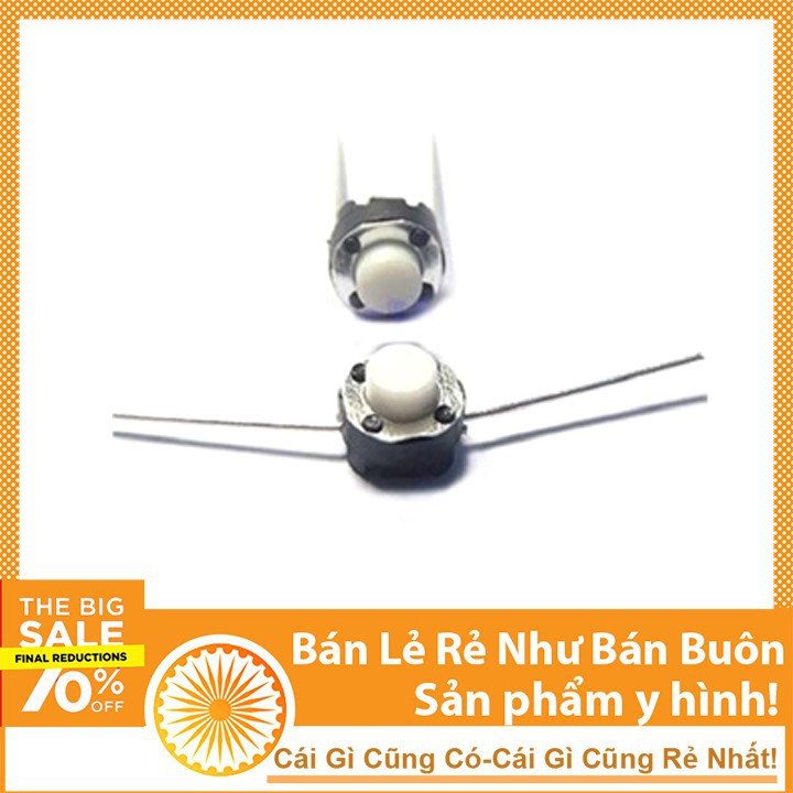 Nút Nhấn 2 Chân Trắng