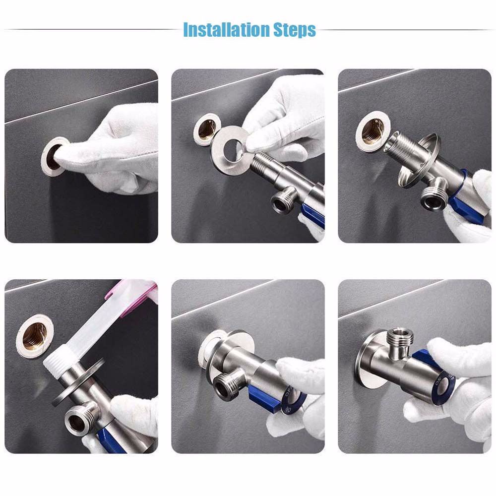 Vòi Nước Nóng Lạnh Bằng Thép Không Gỉ Có Công Tắc Bật / Tắt Chất Lượng Cao Cho Nhà Tắm / Nhà Bếp