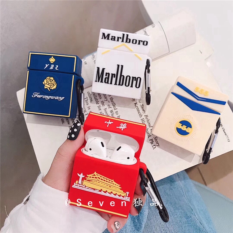 Vỏ silicon hình bao thuốc bảo vệ hộp đựng tai nghe nhét trong không dây Apple AirPods