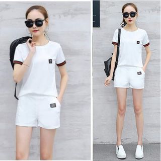 ĐỒ BỘ THỂ THAO NỮ BO SỌC LOGO DA SIÊU HOT MÙA HÈ NÀY