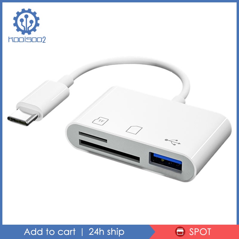 [Koolsoo2] [Koolsoo2] ✨Hàng Có Sẵn Handa na Stock✨Đầu Đọc Thẻ Nhớ USB C TF SD 3 Trong 1 Cho Điện Thoại / Máy Tính