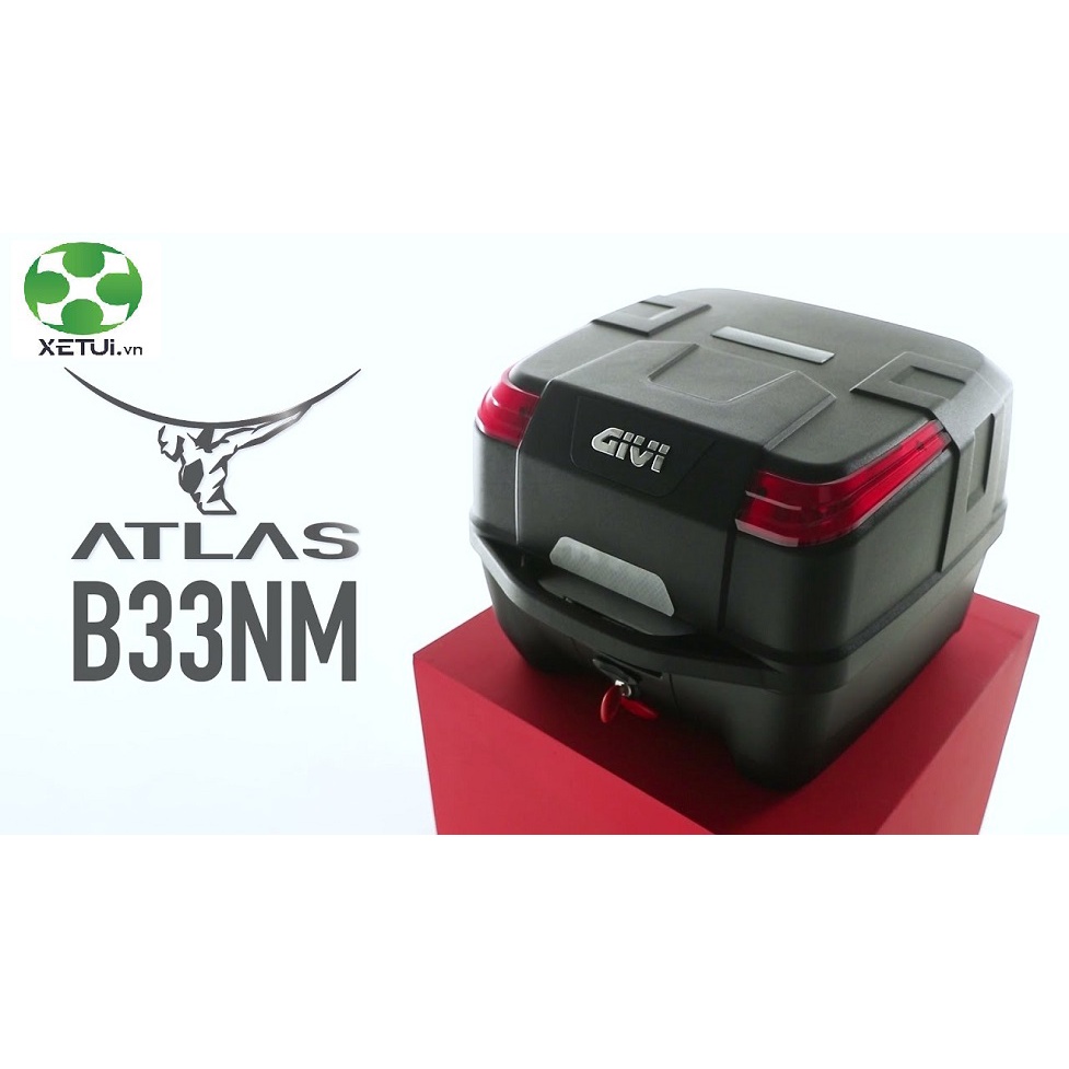 Thùng GIVI B33NM ATLAS dung tích 33 Lít, kèm đế nhựa gắn thùng + Phần Quà 100k Bất Ngờ