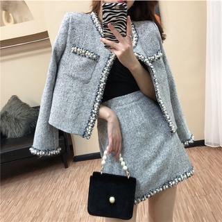 (SẴN) Set dạ viền ngọc