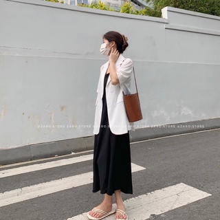 Áo blazer ngắn tay cúc sau