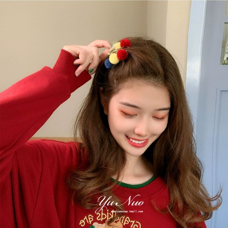 KẸP GẮP TÓC ĐÍNH QUẢ BÓNG LÔNG XINH XẮN🎊