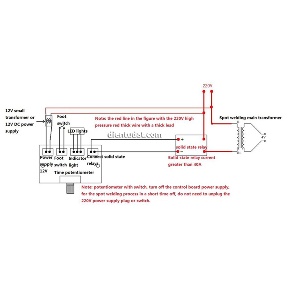 Mạch Timer Hàn Cell Pin 0.05s - 0.5s