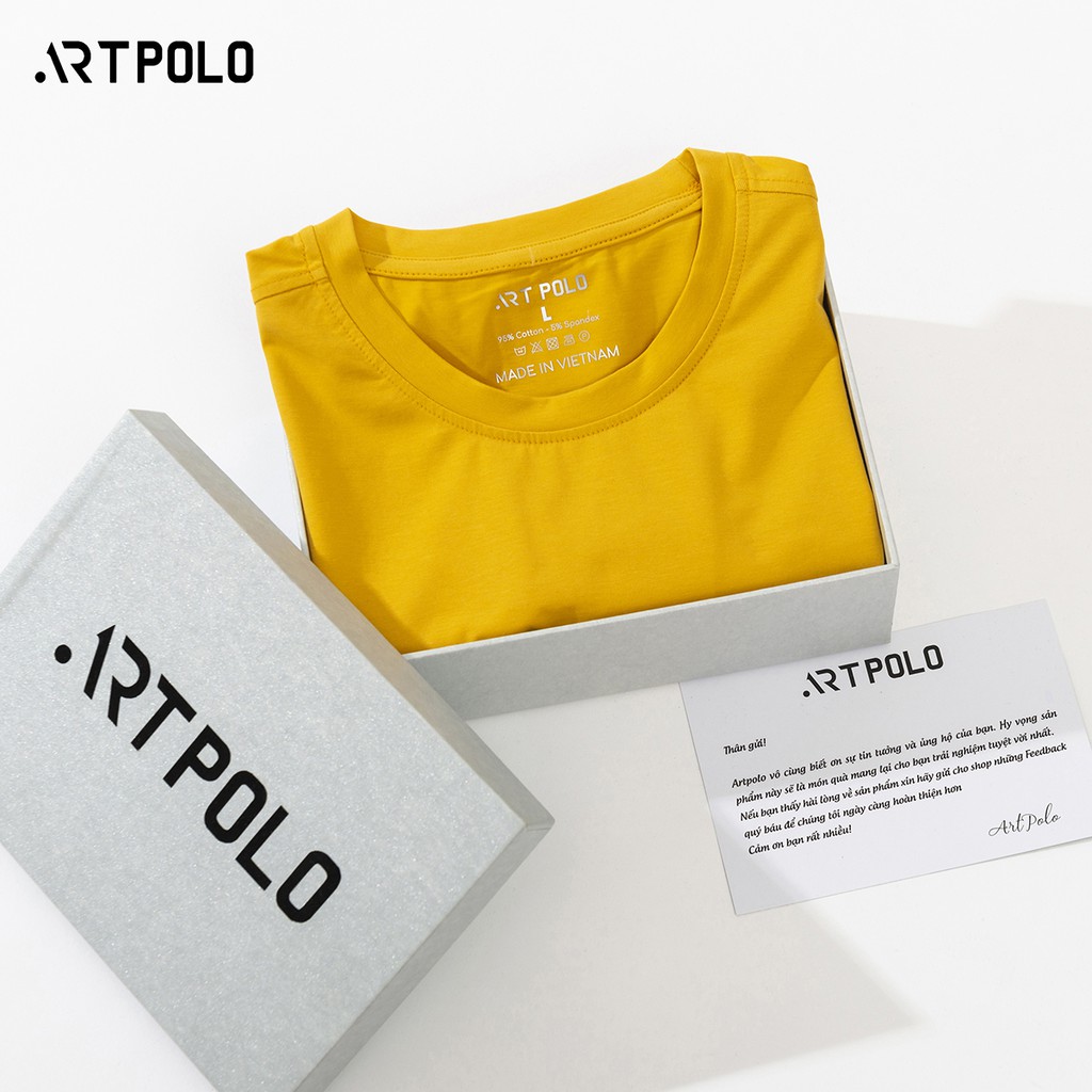 Áo thun nam cổ tròn vải Cotton co giãn, thoáng mát  ARTPOLO form Slim - CTV | BigBuy360 - bigbuy360.vn