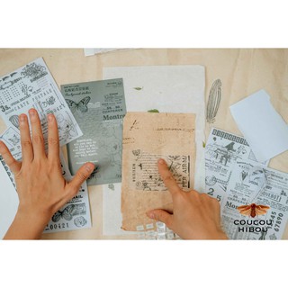 SET BACKGROUND STICKER A6 NỀN GIẤY NẾN-mẫu journal