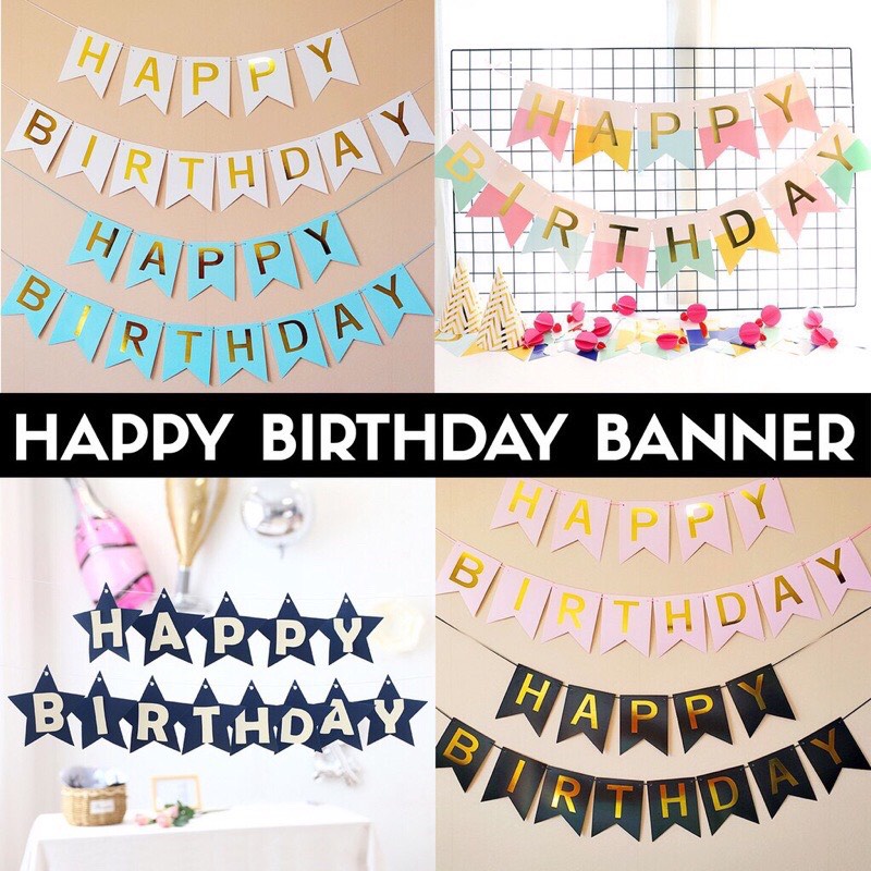 Dây cờ treo chữ HAPPY BIRTHDAY trang trí sinh nhật