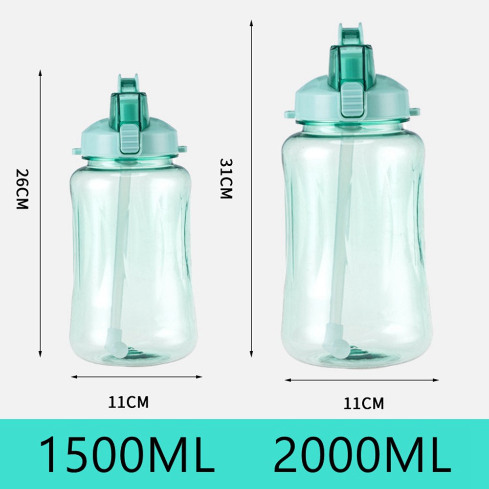 Bình Nước Thể Thao Dung Tích 2000ml Kèm Ống Hút Tiện Dụng