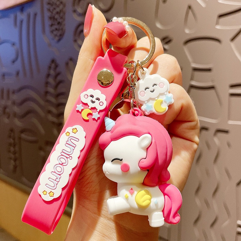 Móc Khóa Kỳ Lân Cầu Vồng Dễ Thương