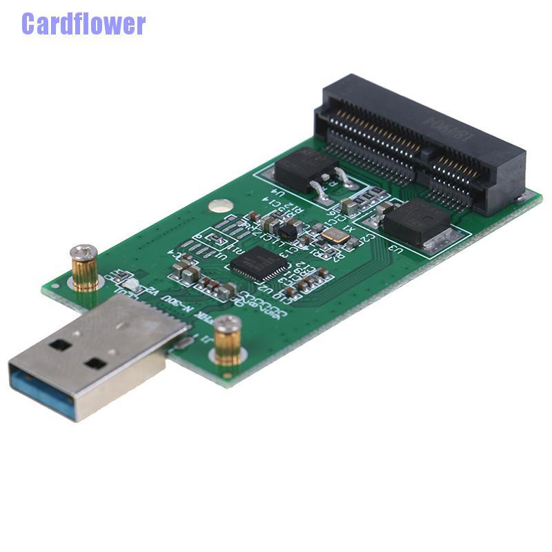 Cardflower  1Pc Mini USB 3.0 to PCIE mSATA External SSD PCBA Conveter Adapter Card