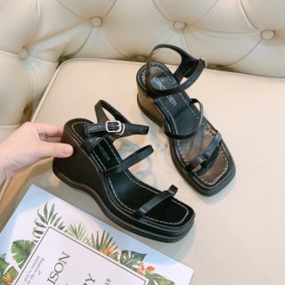 hm(ẢNH THẬT) Sandal Xuồng 7p Da Mềm Quai Mảnh Êm Chân Fullbox