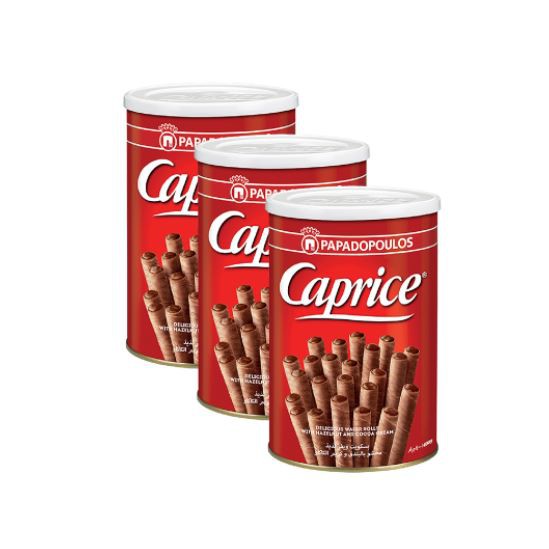 Bánh quế nhân kem ca cao và hạt phỉ Caprice Papadopoulos 250g