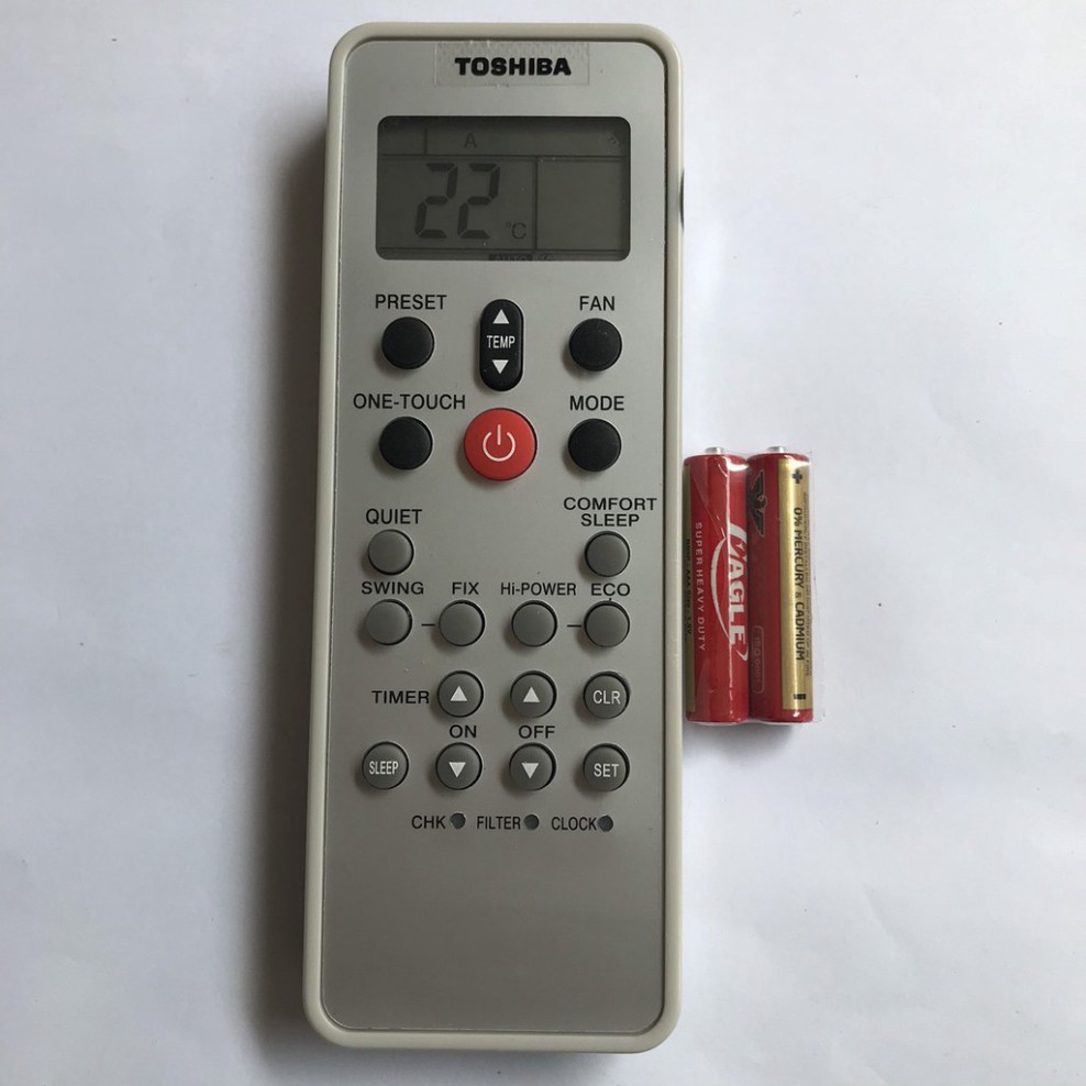 REMOTE MÁY LẠNH TOSHIBA WC-L03SE (XÁM-KHÔNG NẮP) - ĐIỀU KHIỂN ĐIỀU HÒA TOSHIBA WC-L03SE (XÁM-KHÔNG NẮP)