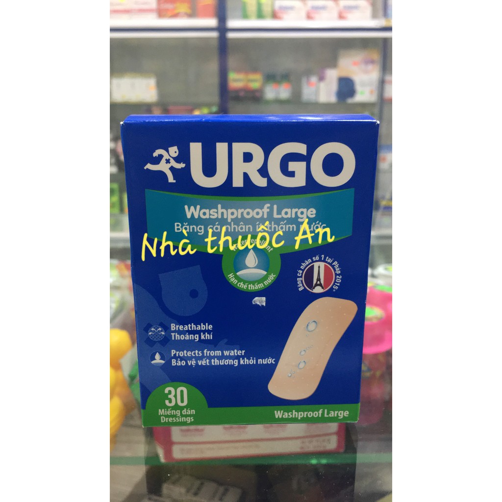 Urgo băng cá nhân bảng to hộp 30 miếng