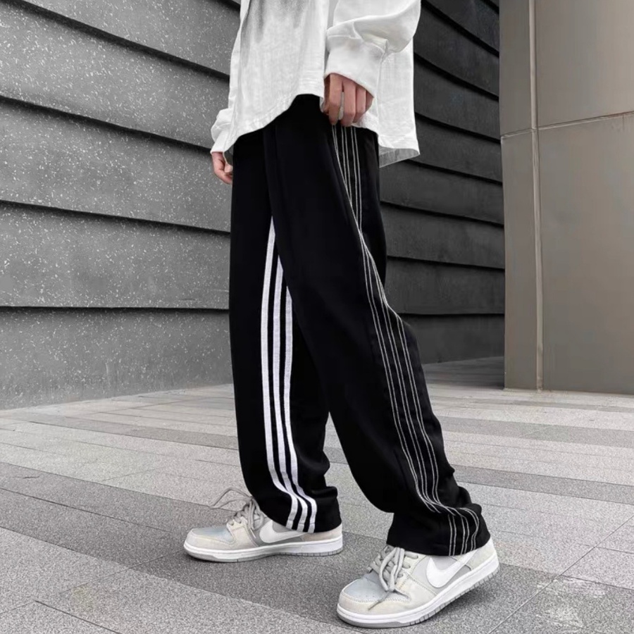 Quần 3 sọc kiểu mới TUCO Đen , Ống suông Nam Nữ Unisex Form  Rộng, Vải Mịn Mềm Mát Quần Joker, Joger, Thể Thao