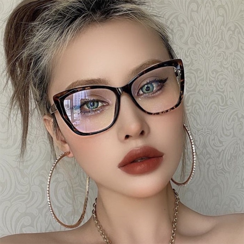 (AIMURUSI) COD Kính Mắt Mèo Gọng Phẳng Chống Ánh Sáng Xanh TR90 Phong Cách Âu Mỹ Thời Trang Cho Nam Và Nữ